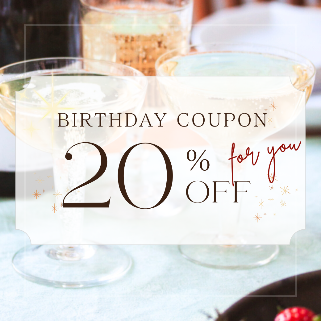 バースデー20%OFFクーポンのご案内