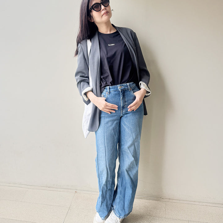 大人の“きちんと見え”ドレスTシャツ 【ブラック】