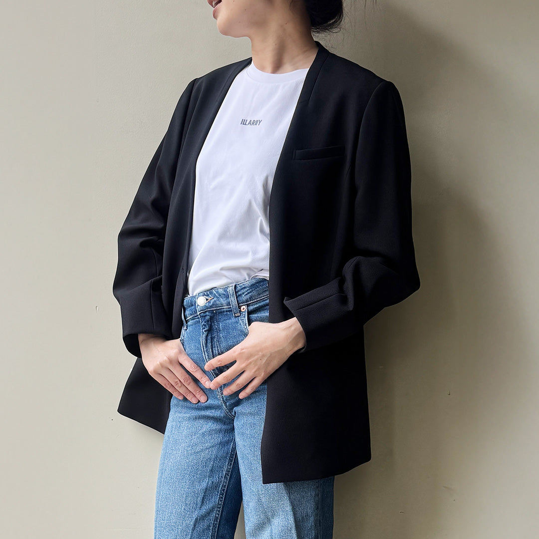 大人の“きちんと見え”ドレスTシャツ 【ブラック】